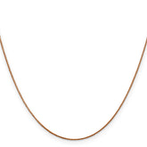 14K Rose Gold 20 inch .85mm Diamond-cut Spiga with Lobster Clasp Chain